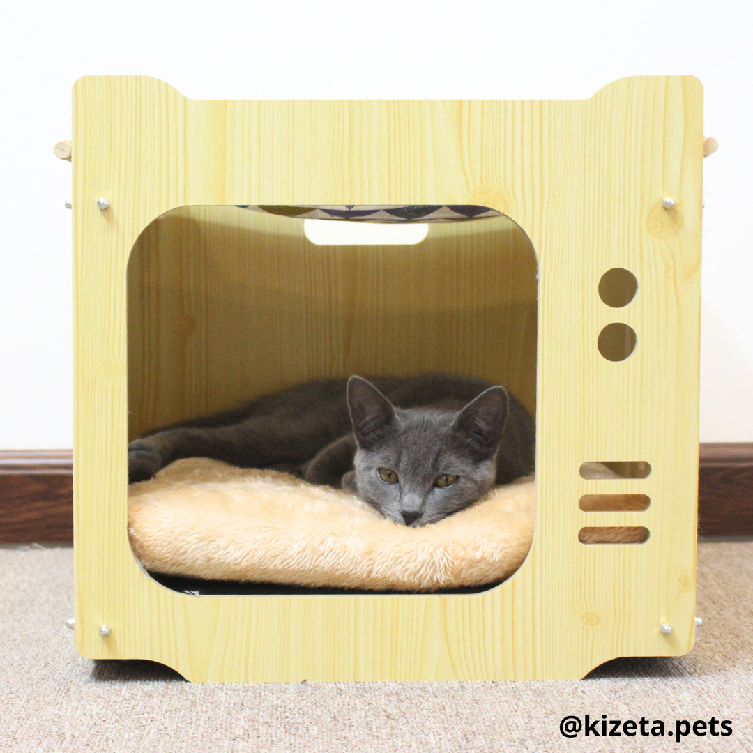 CUARTO + HAMACA ENTRADA CUADRADA PARA GATOS O CONEJOS (INCLUYE COJÍN)