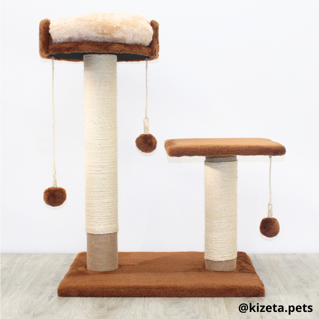 RASCADOR GYM PARA GATO MODELO BERLÍN CAMA + PLATAFORMA (60x45x82CM)