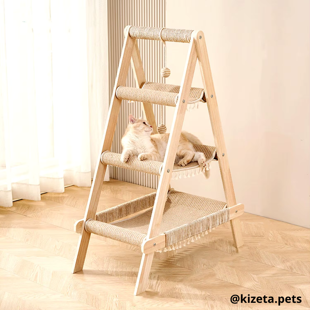 HAMACA/ÁRBOL DE 3 NIVELES PARA GATOS (85X46X113CM)