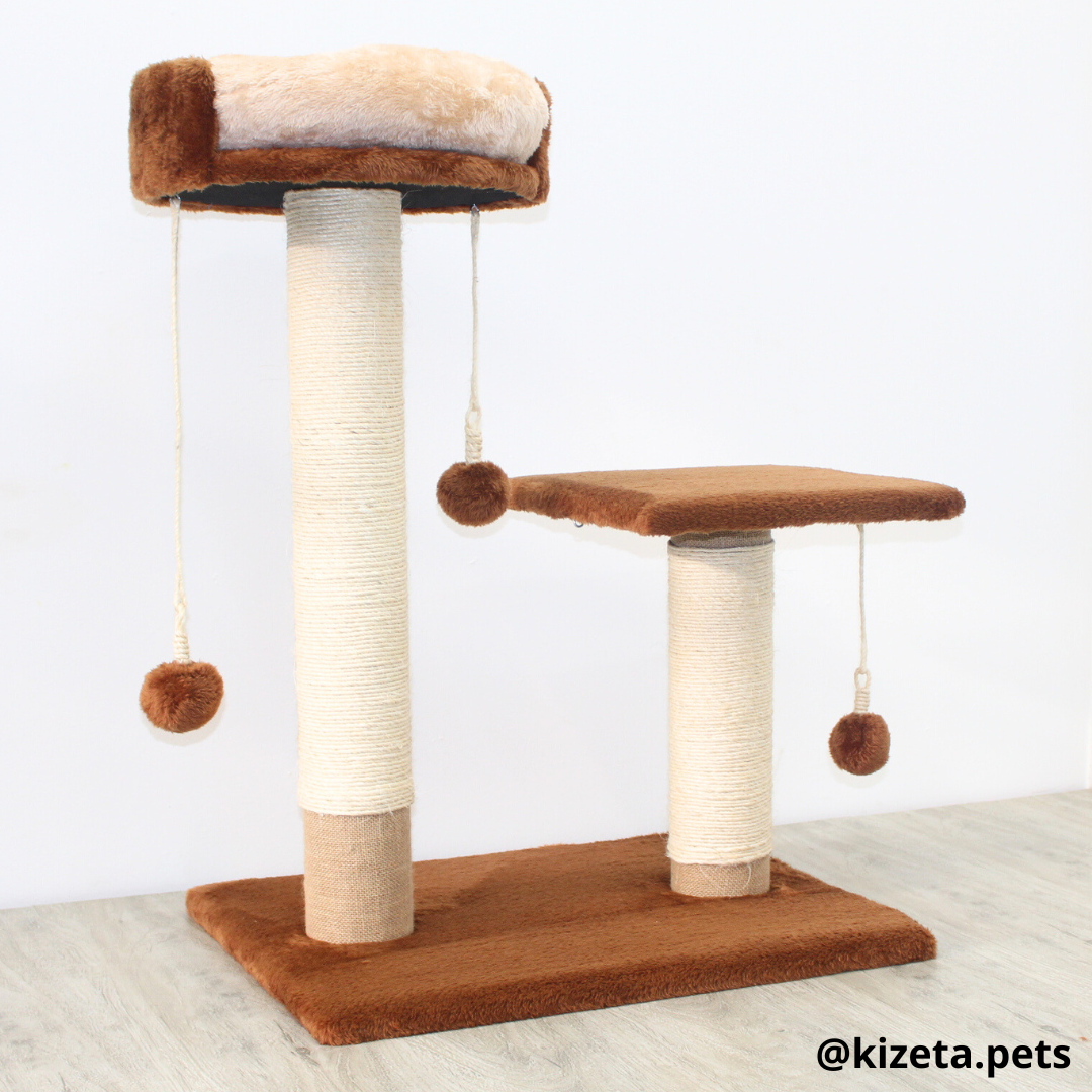 RASCADOR GYM PARA GATO MODELO BERLÍN CAMA + PLATAFORMA (60x45x82CM)