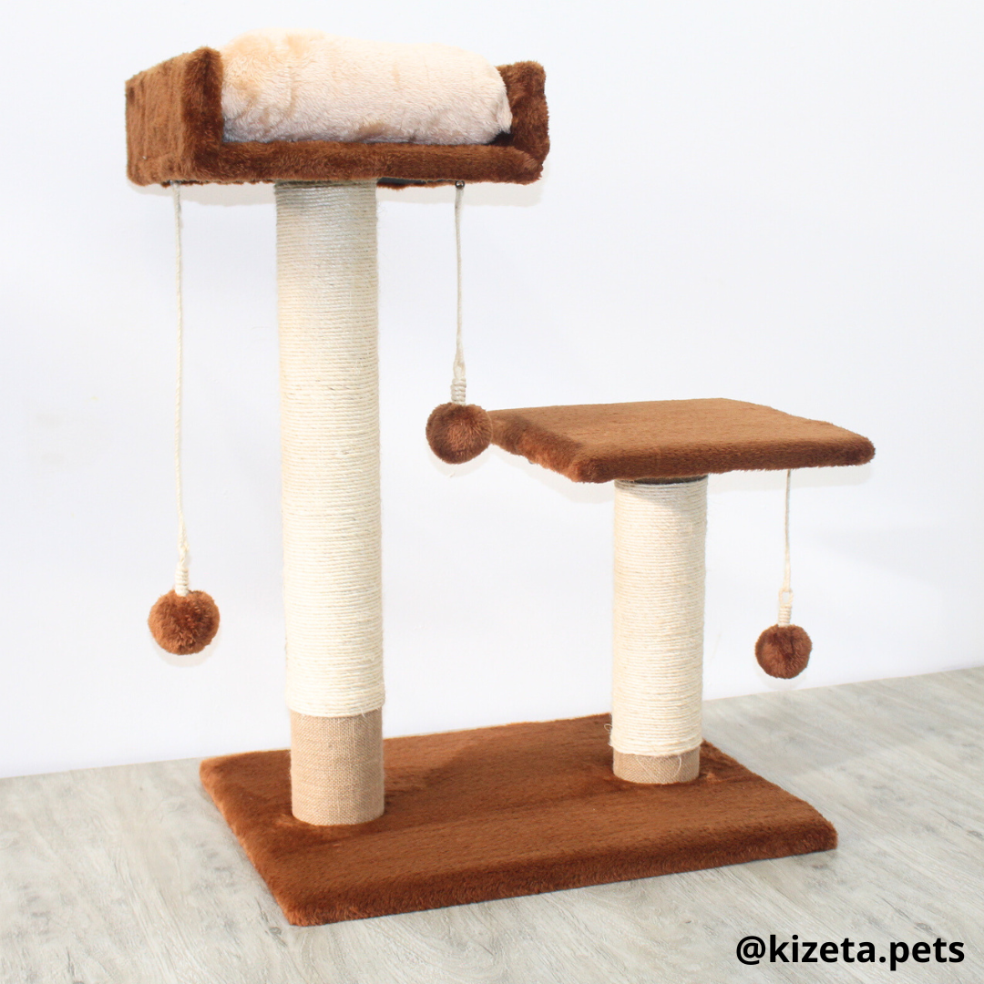 RASCADOR GYM PARA GATO MODELO BERLÍN CAMA + PLATAFORMA (60x45x82CM)