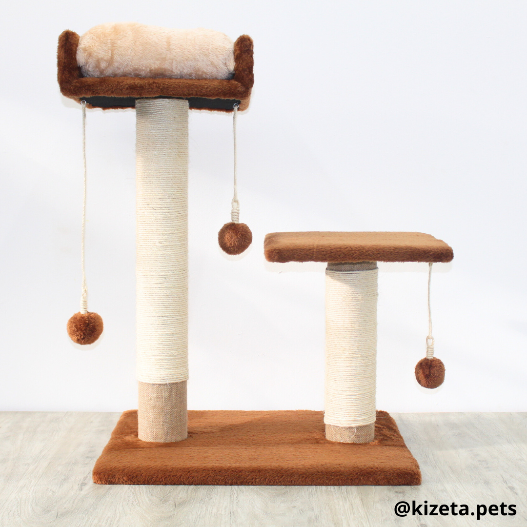 RASCADOR GYM PARA GATO MODELO BERLÍN CAMA + PLATAFORMA (60x45x82CM)