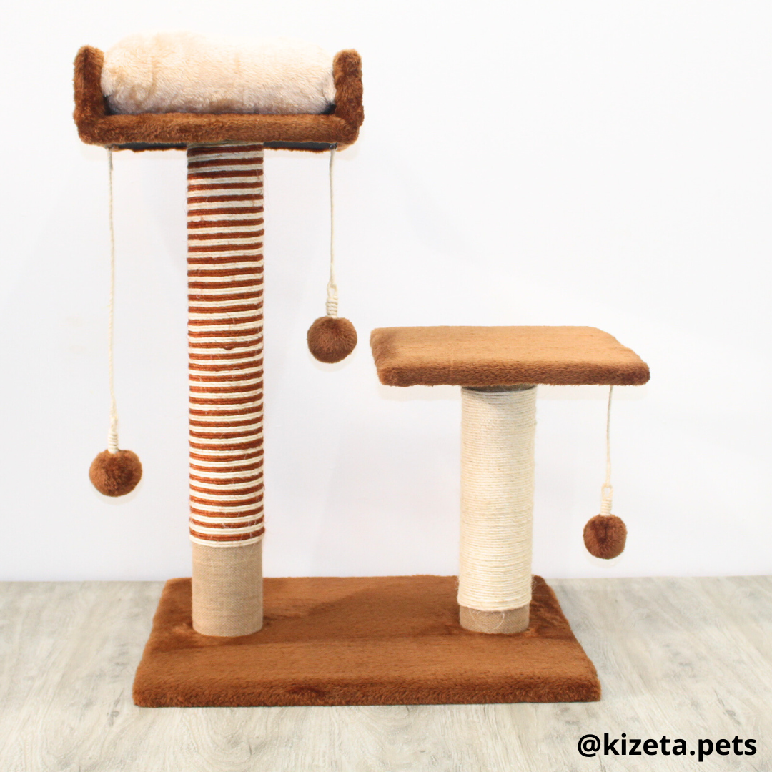 RASCADOR GYM PARA GATO MODELO BERLÍN CAMA + PLATAFORMA (60x45x82CM)