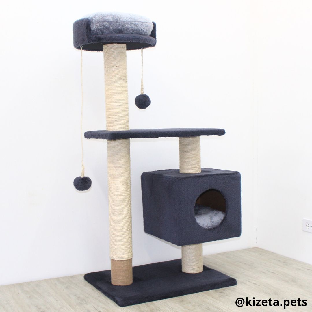 RASCADOR GYM PARA GATO MODELO EDIFICIO 2DA GENERACIÓN CON DOS CAMAS (60x45x124CM)