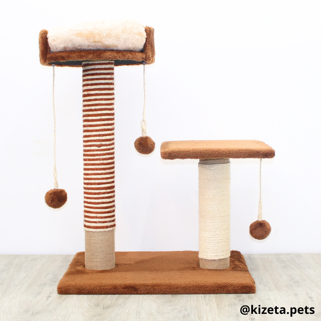RASCADOR GYM PARA GATO MODELO BERLÍN CAMA + PLATAFORMA (60x45x82CM)