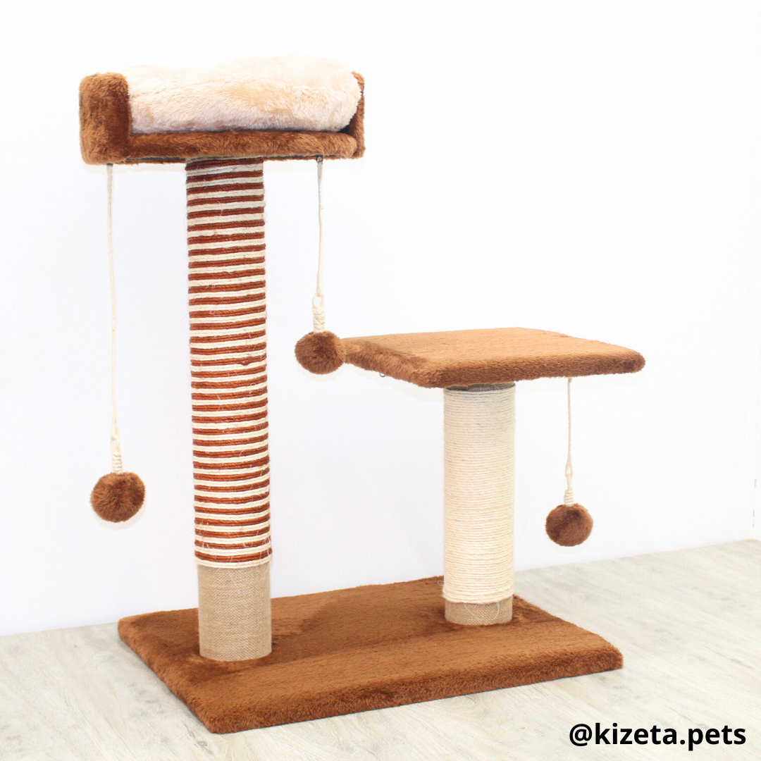 RASCADOR GYM PARA GATO MODELO BERLÍN CAMA + PLATAFORMA (60x45x82CM)