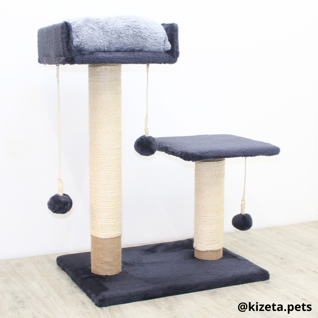 RASCADOR GYM PARA GATO MODELO BERLÍN CAMA + PLATAFORMA (60x45x82CM)