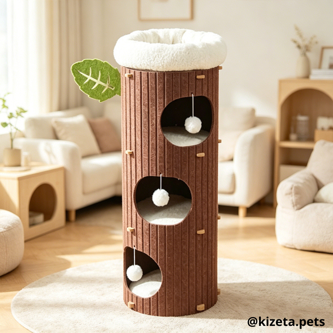 CASA/TORRE/ ÁRBOL LUXURY MULTINIVEL DE 3 PISOS PARA GATOS (CONDOMINIO)