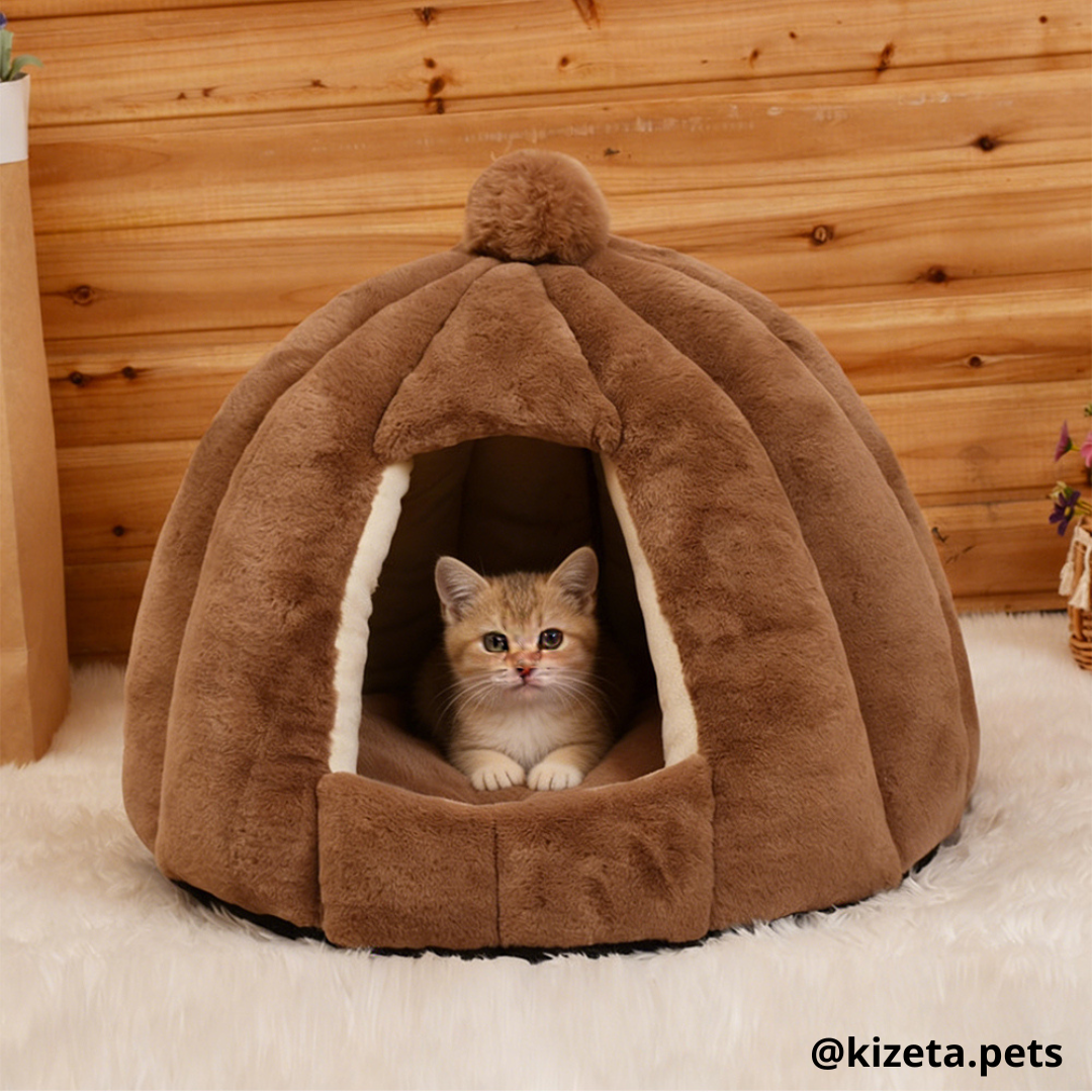 CAMA TIPO DOMO PARA PERROS O GATOS (60X40X35CM) O HASTA 5KG