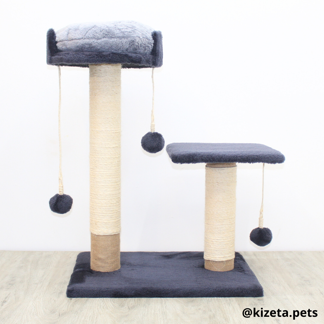 RASCADOR GYM PARA GATO MODELO BERLÍN CAMA + PLATAFORMA (60x45x82CM)