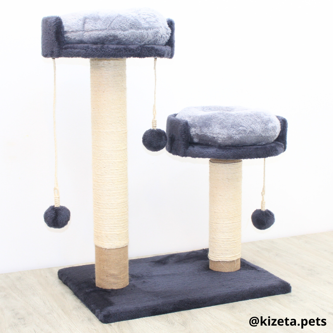 RASCADOR GYM PARA GATO MODELO MOSCÚ 2 CAMAS (60x45x82CM)