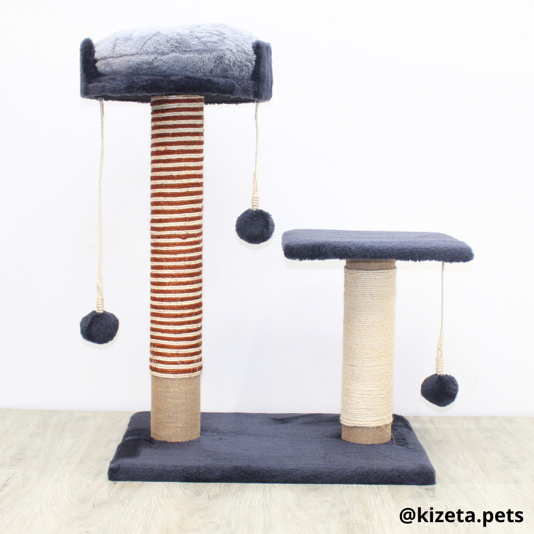 RASCADOR GYM PARA GATO MODELO BERLÍN CAMA + PLATAFORMA (60x45x82CM)