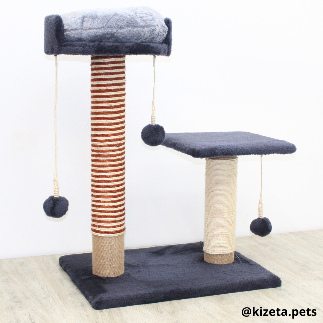 RASCADOR GYM PARA GATO MODELO BERLÍN CAMA + PLATAFORMA (60x45x82CM)