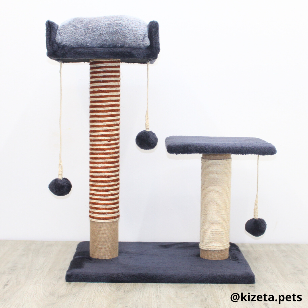 RASCADOR GYM PARA GATO MODELO BERLÍN CAMA + PLATAFORMA (60x45x82CM)