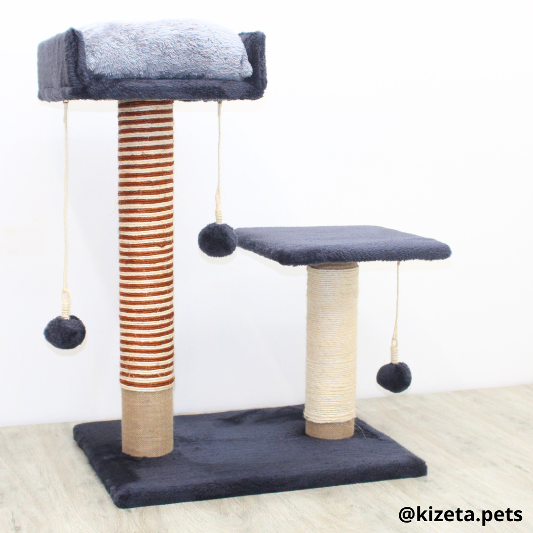 RASCADOR GYM PARA GATO MODELO BERLÍN CAMA + PLATAFORMA (60x45x82CM)