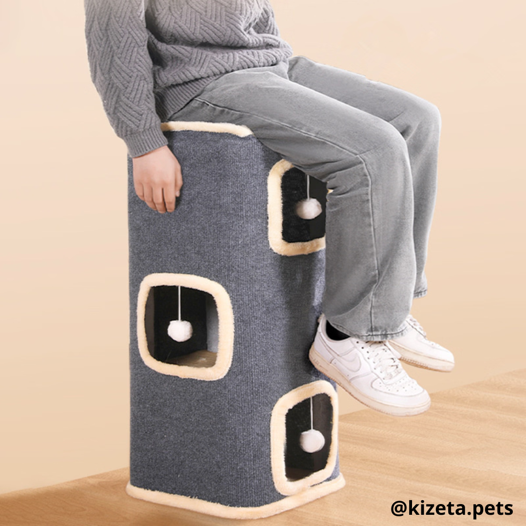 CASA/TORRE DE 3 PISOS PARA GATOS (CONDOMINIO)