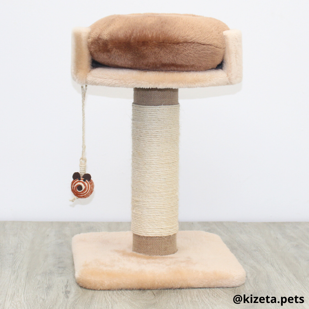 RASCADOR PARA GATO SENCILLO TORRE + CAMA (36x36x54CM)