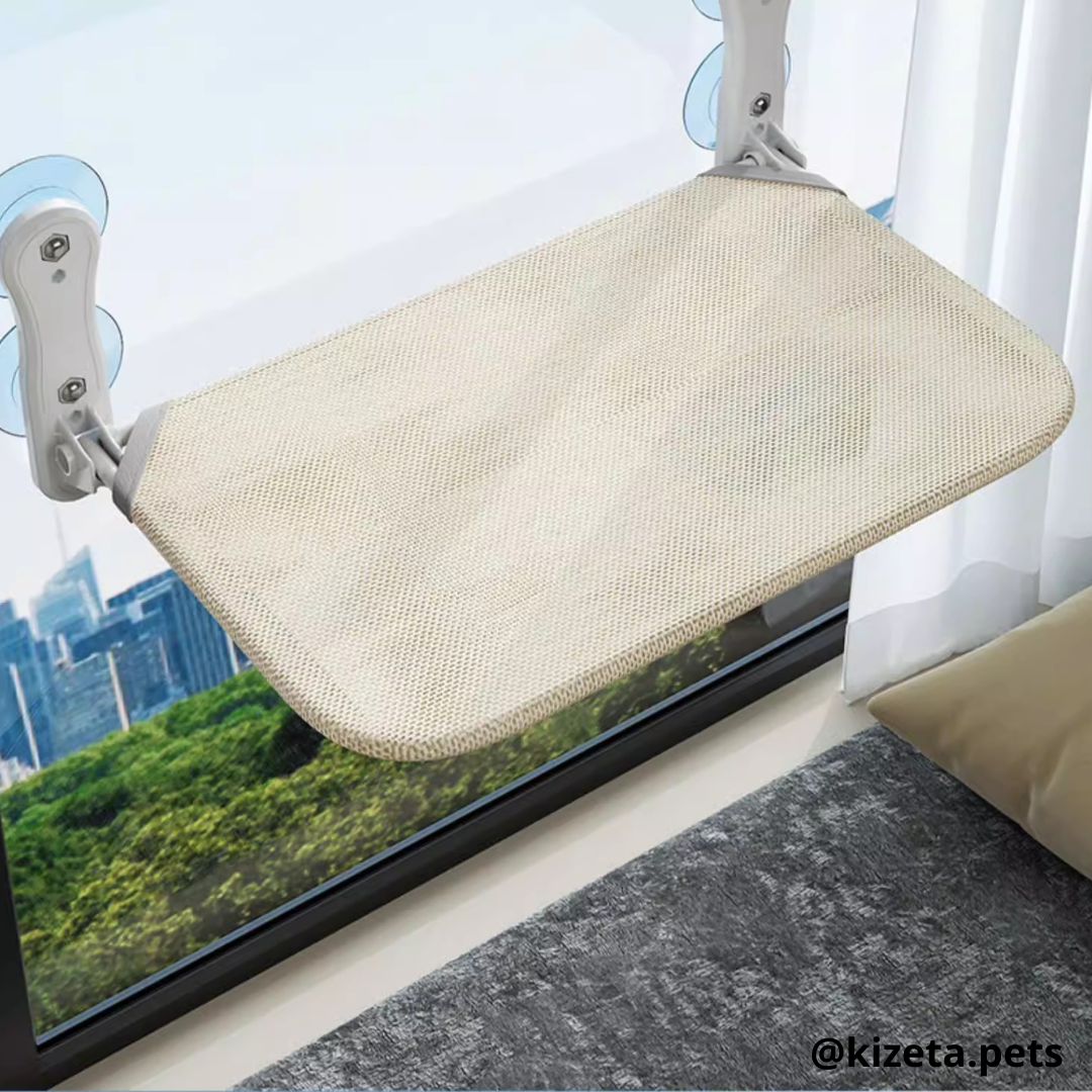 HAMACA DE VENTANA PARA GATOS MODELO CUADRANGULAR (60X30CM)