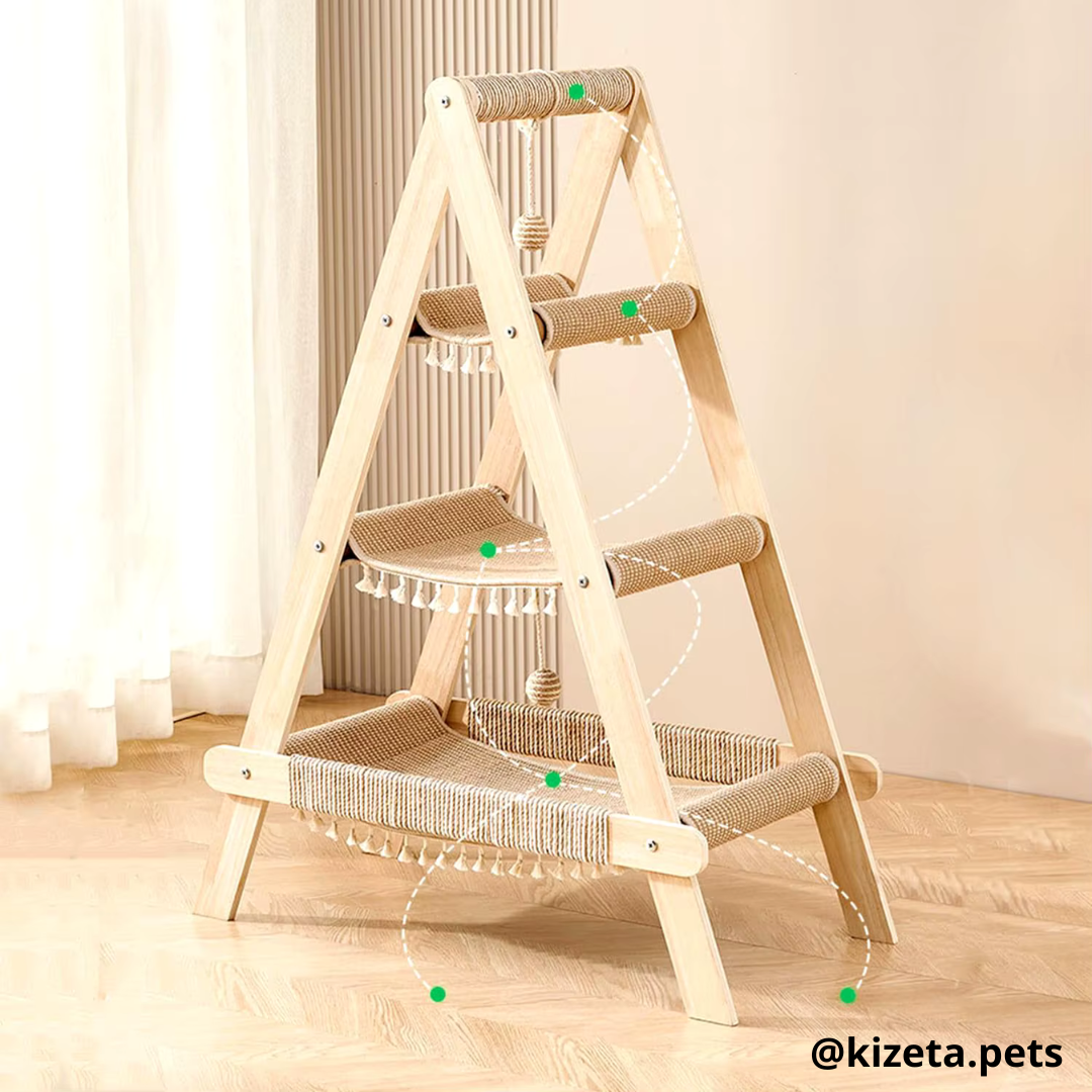 HAMACA/ÁRBOL DE 3 NIVELES PARA GATOS (85X46X113CM)