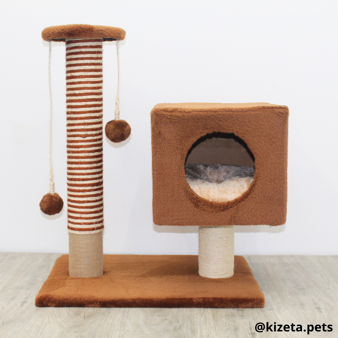 RASCADOR GYM PARA GATO MODELO TORRE + CAMA (45X60X75CM)