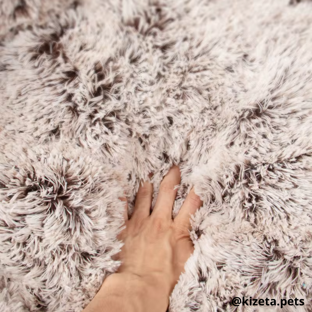 CAMA ANTIANSIEDAD HUELLA DE OSO PARA PERROS (S 70 CM DE DIÁMETRO)