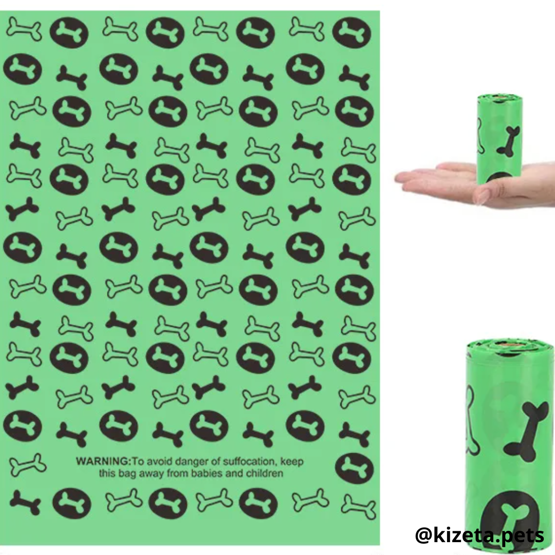 BOLSAS DE POPÓ PACK DE 12 UNIDADES (6 VERDES - 6 NARANJAS)
