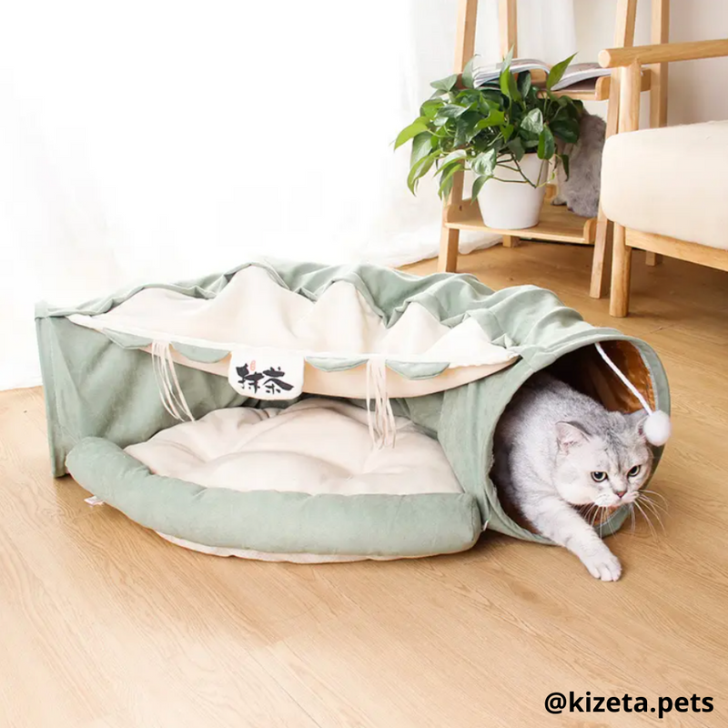 TÚNEL + CAMA PARA GATOS