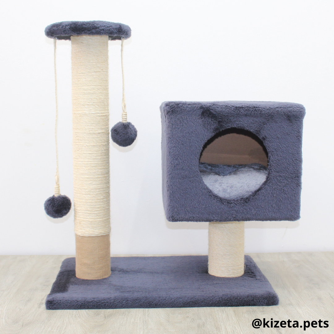 RASCADOR GYM PARA GATO MODELO TORRE + CAMA (45X60X75CM)