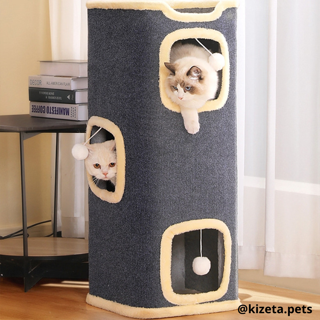 CASA/TORRE DE 3 PISOS PARA GATOS (CONDOMINIO)
