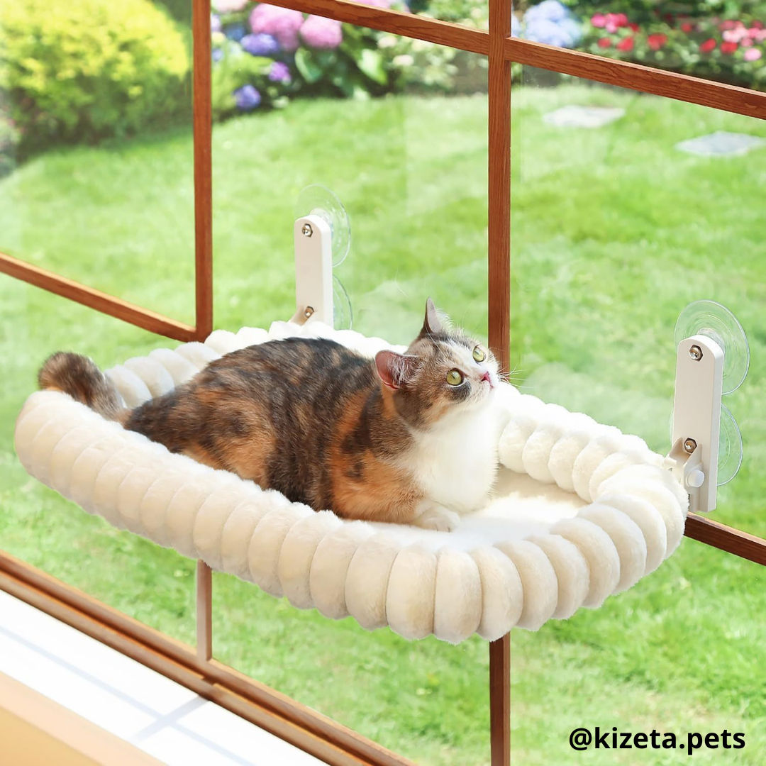 HAMACA DE VENTANA PARA GATOS MODELO DELUXE (60X30CM)