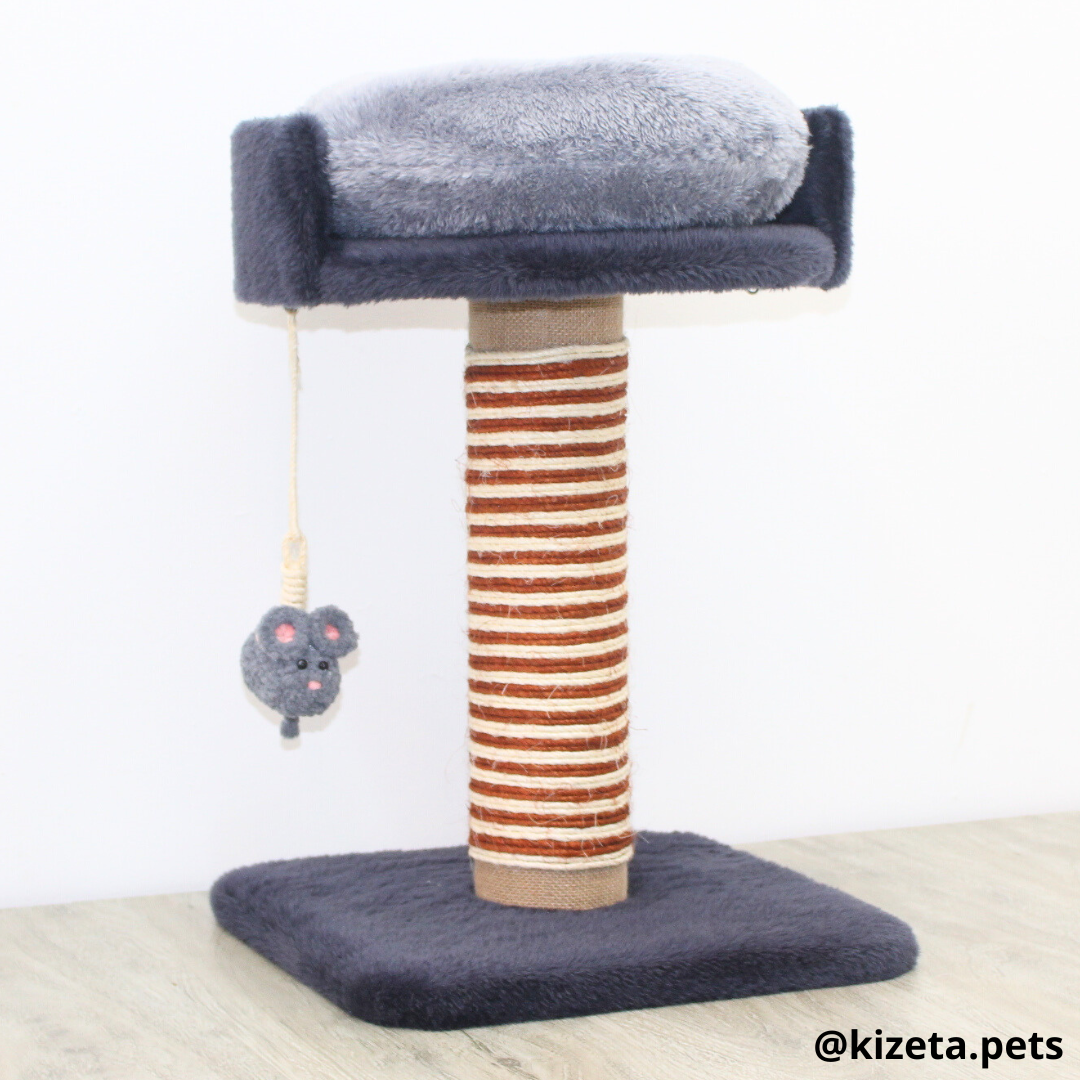 RASCADOR PARA GATO SENCILLO TORRE + CAMA (36x36x54CM)