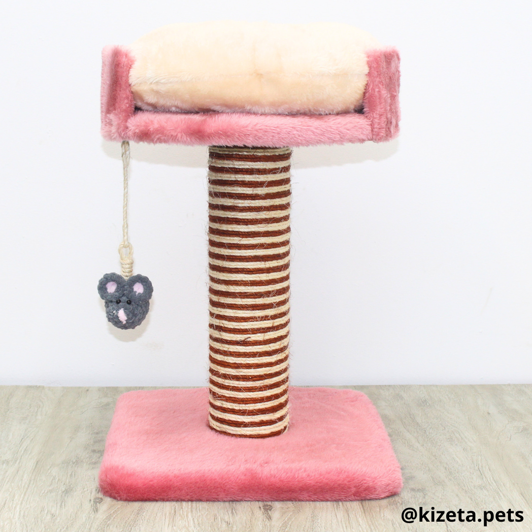 RASCADOR PARA GATO SENCILLO TORRE + CAMA (36x36x54CM)