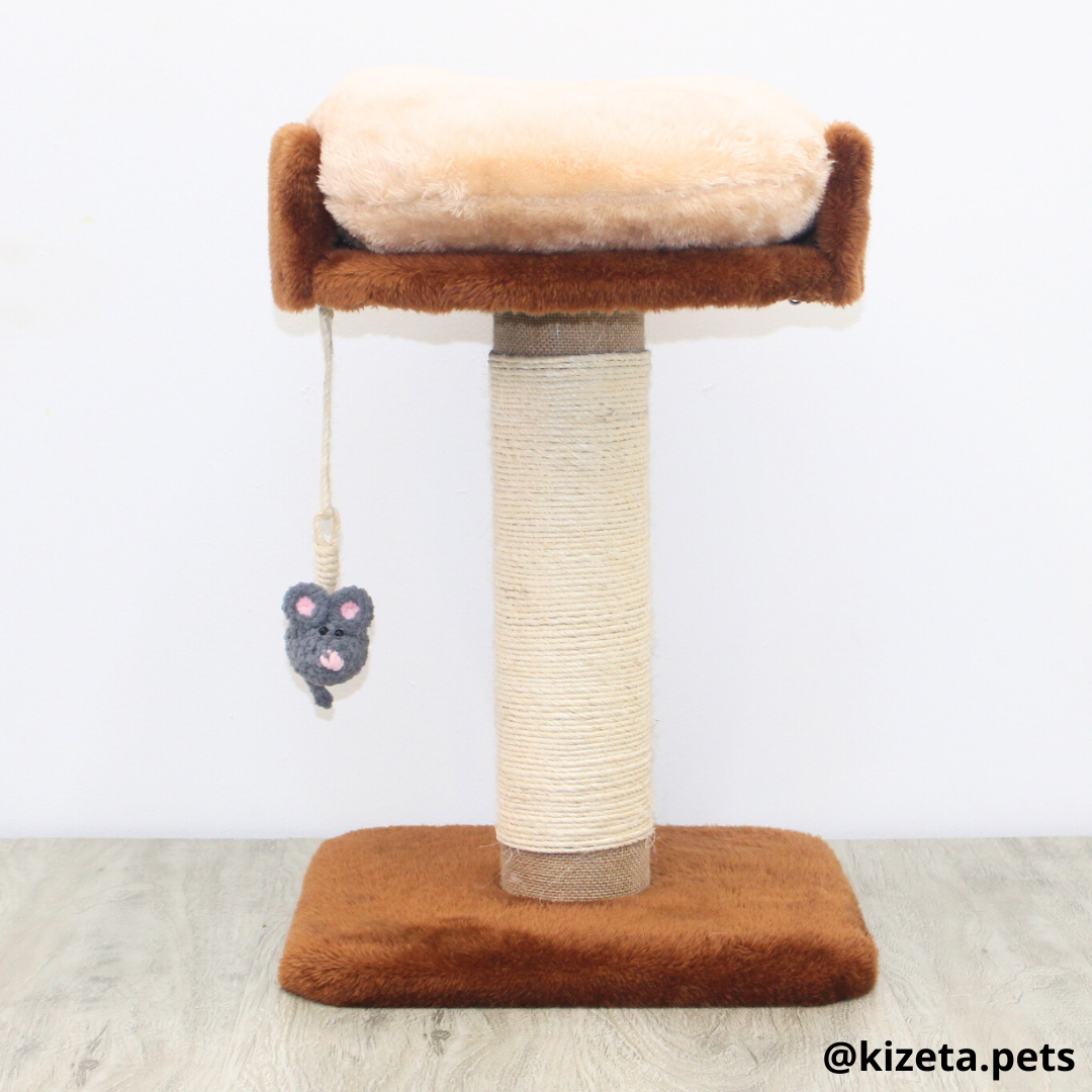 RASCADOR PARA GATO SENCILLO TORRE + CAMA (36x36x54CM)