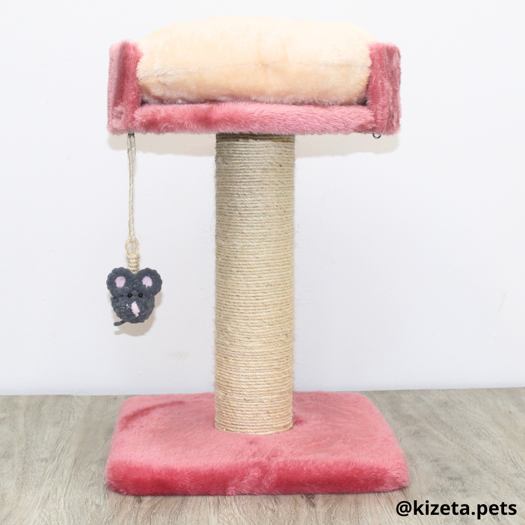 RASCADOR PARA GATO SENCILLO TORRE + CAMA (36x36x54CM)