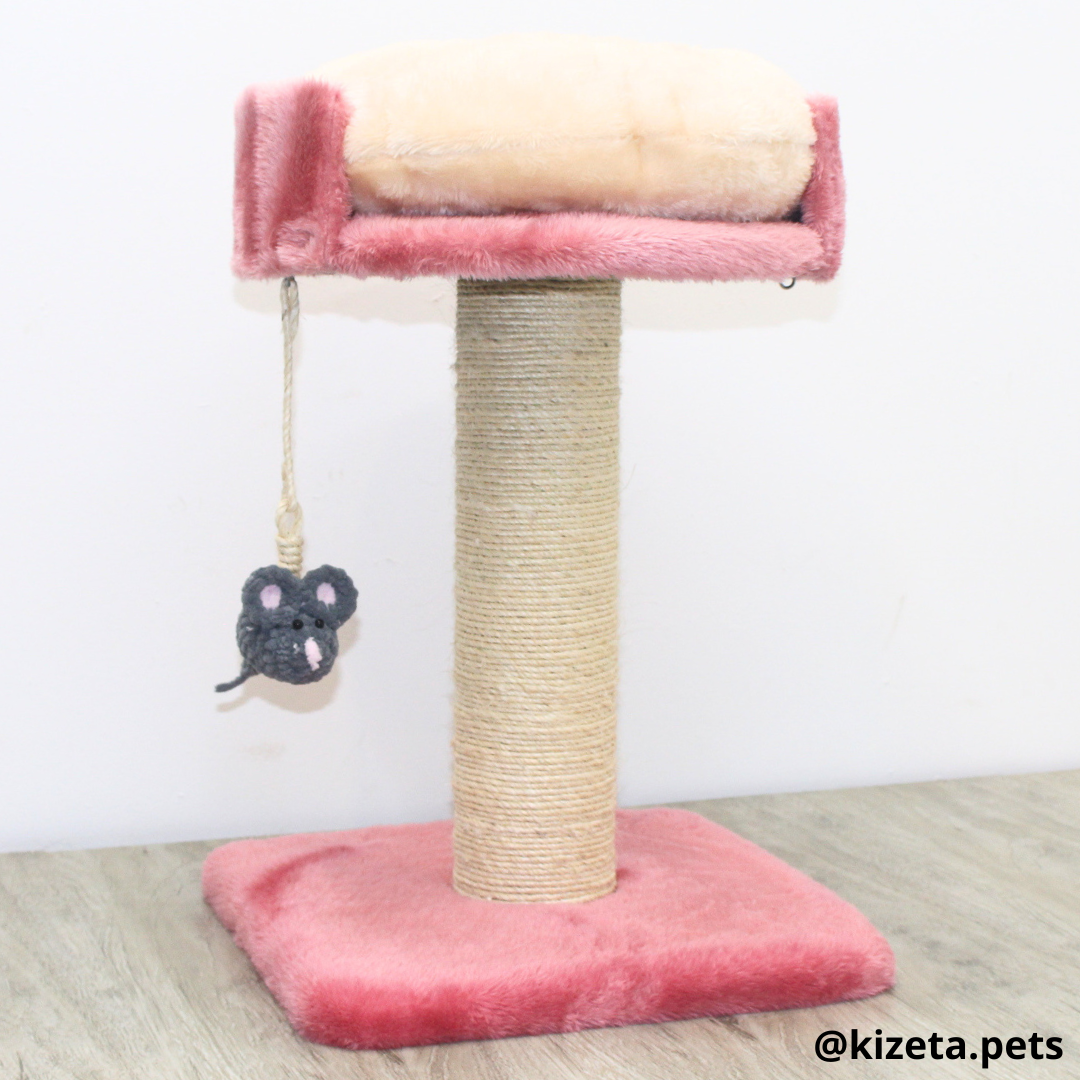 RASCADOR PARA GATO SENCILLO TORRE + CAMA (36x36x54CM)