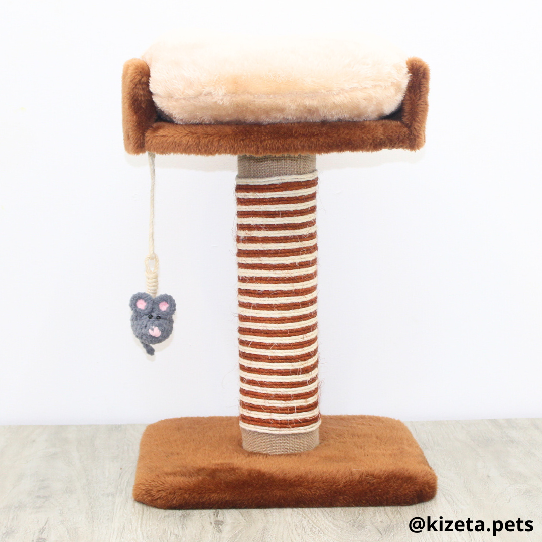 RASCADOR PARA GATO SENCILLO TORRE + CAMA (36x36x54CM)