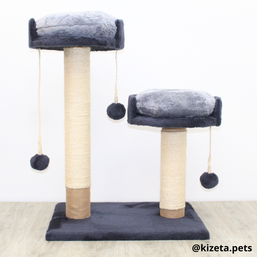 RASCADOR GYM PARA GATO MODELO MOSCÚ 2 CAMAS (60x45x82CM)
