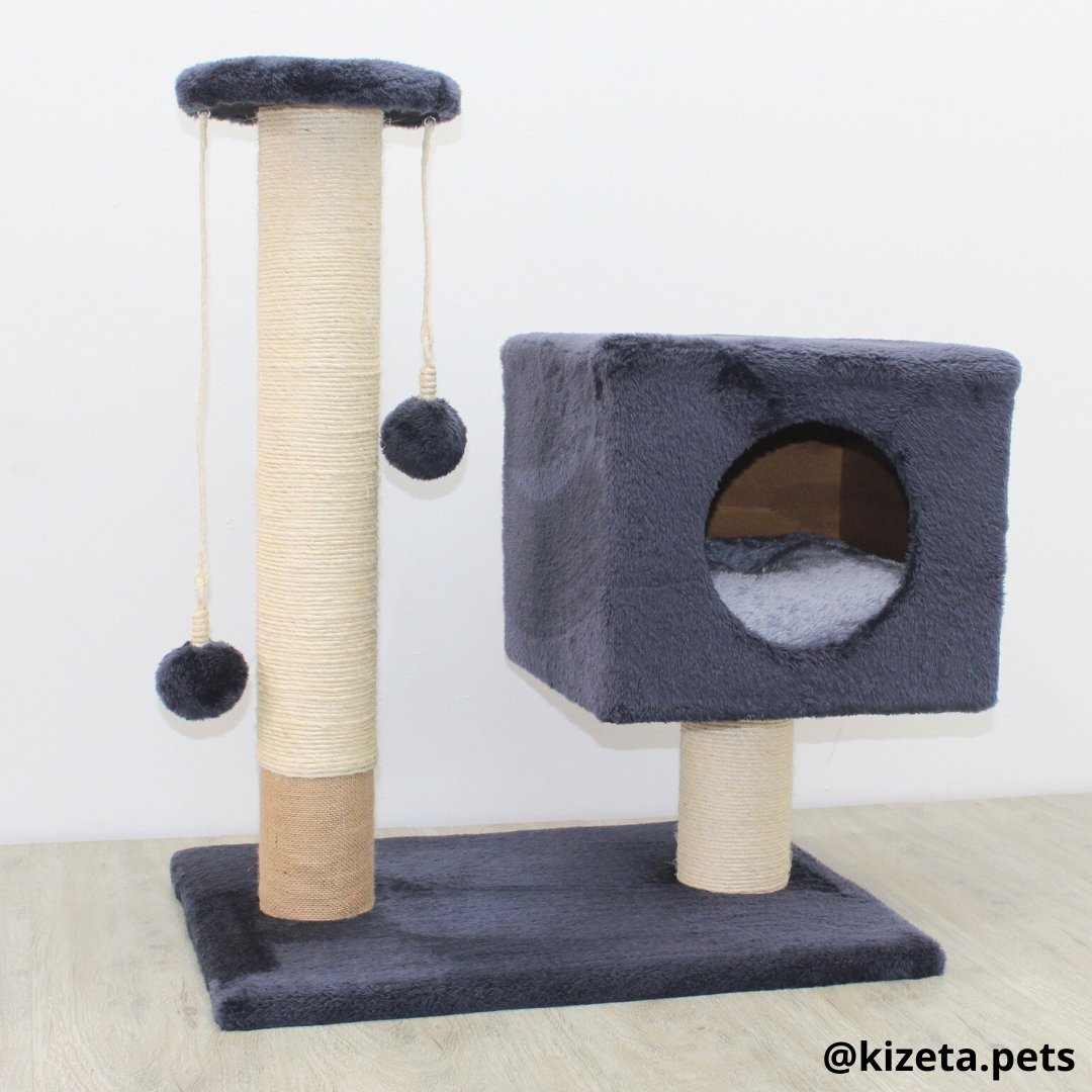 RASCADOR GYM PARA GATO MODELO TORRE + CAMA (45X60X75CM)