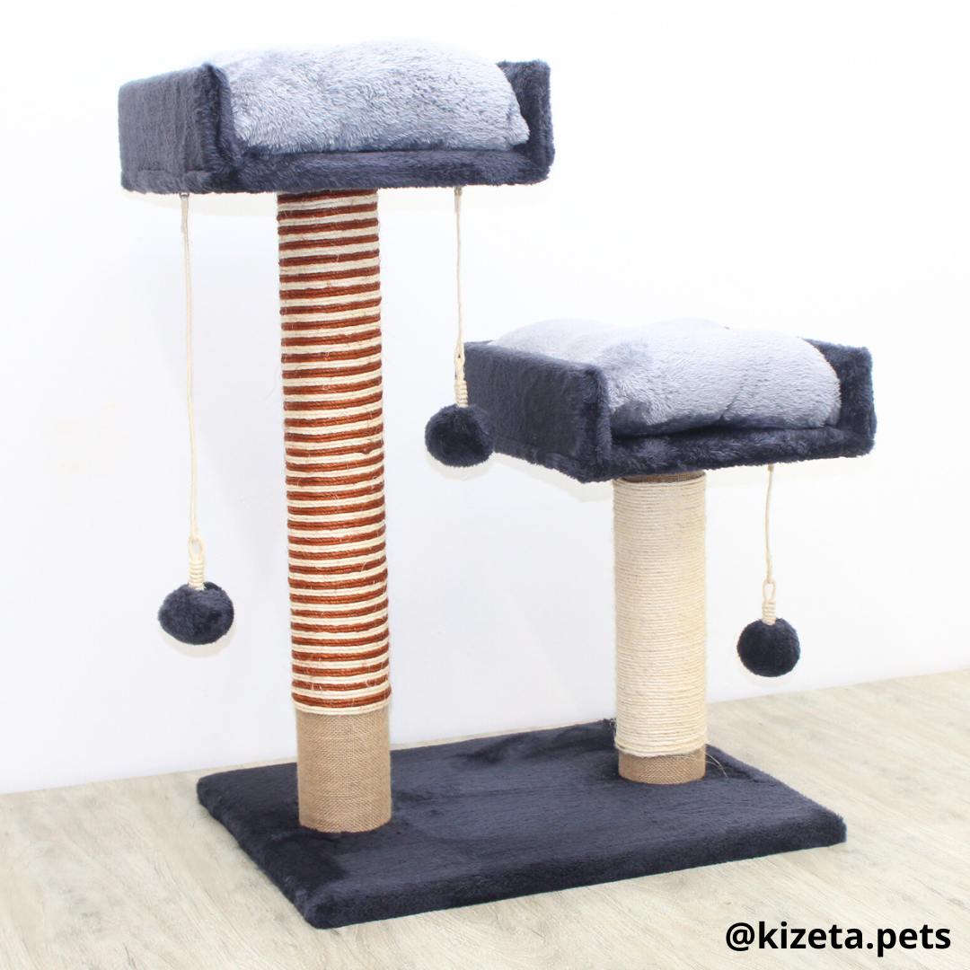 RASCADOR GYM PARA GATO MODELO MOSCÚ 2 CAMAS (60x45x82CM)