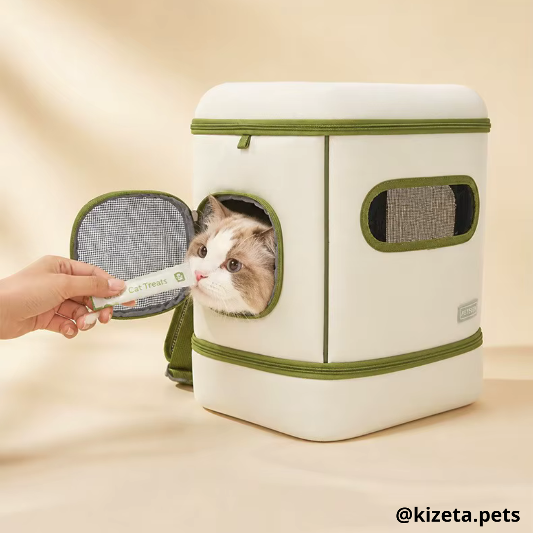 MOCHILA TRANSPORTADORA PREMIUM LUXURY PARA MASCOTAS (33x27x39 CM)
