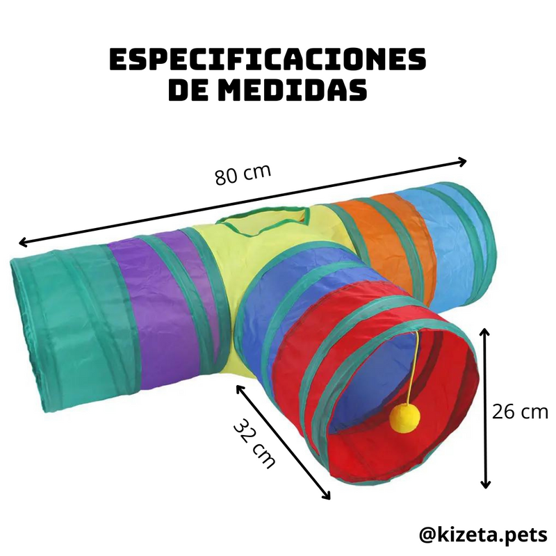 TÚNEL PLEGABLE DE 3 VÍAS TIPO T