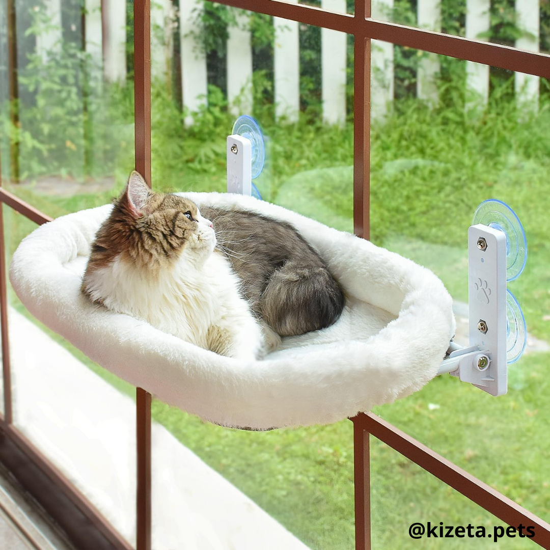HAMACA DE VENTANA PARA GATOS MODELO CIRCULAR (60X30CM)