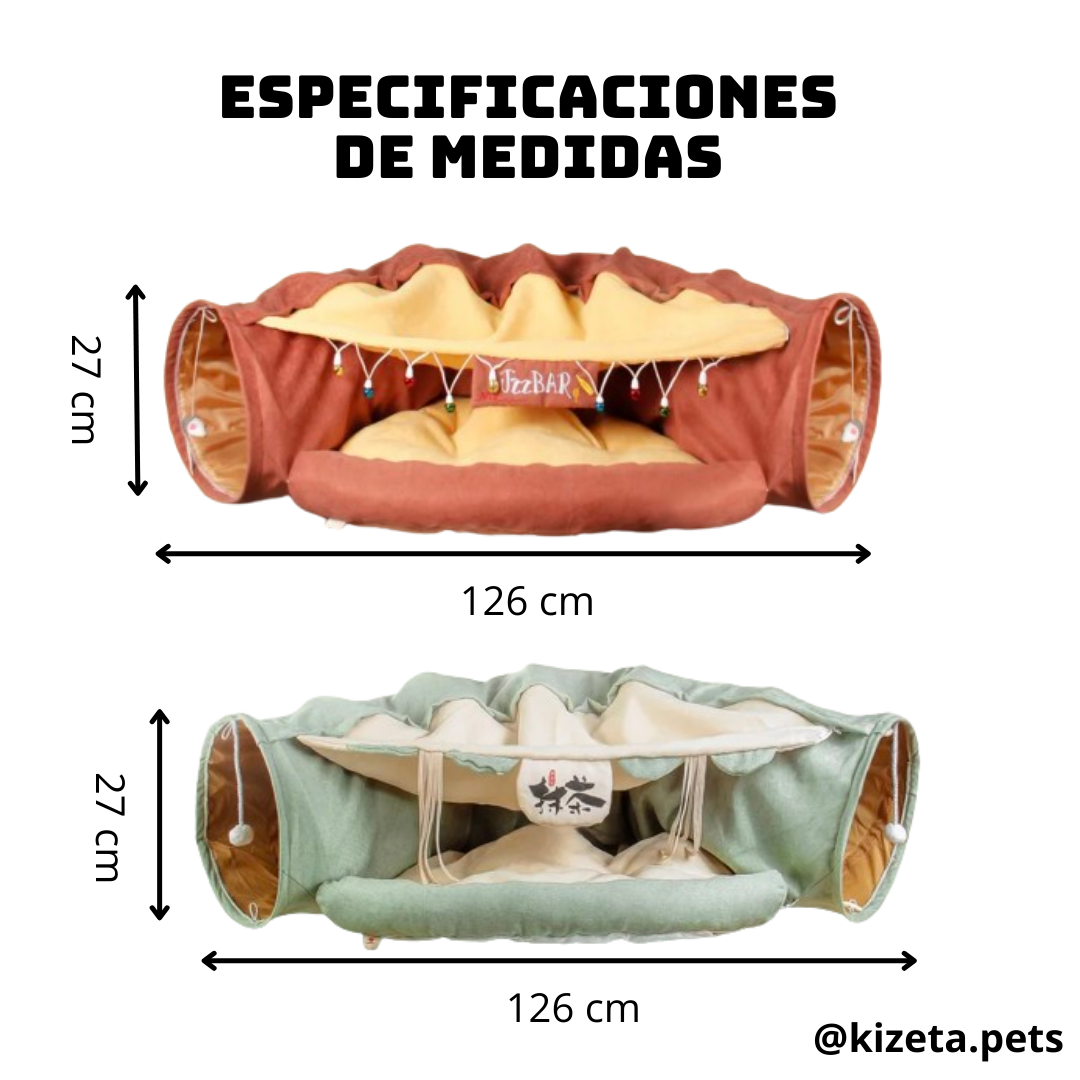 TÚNEL + CAMA PARA GATOS