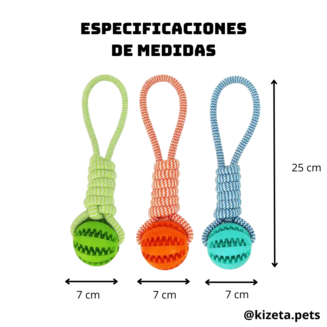 PELOTA DISPENSADORA + CUERDA