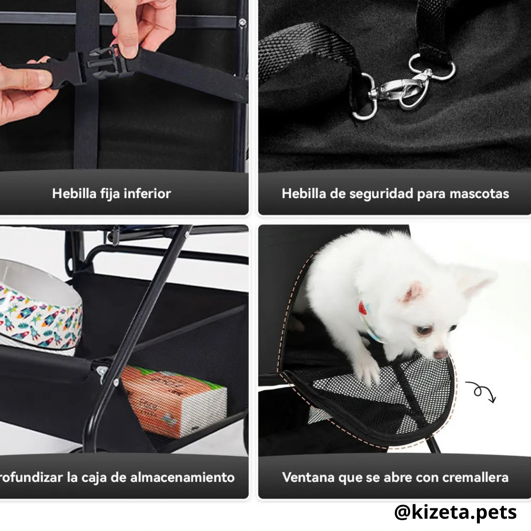 COCHE 3 EN 1 PARA MASCOTAS
