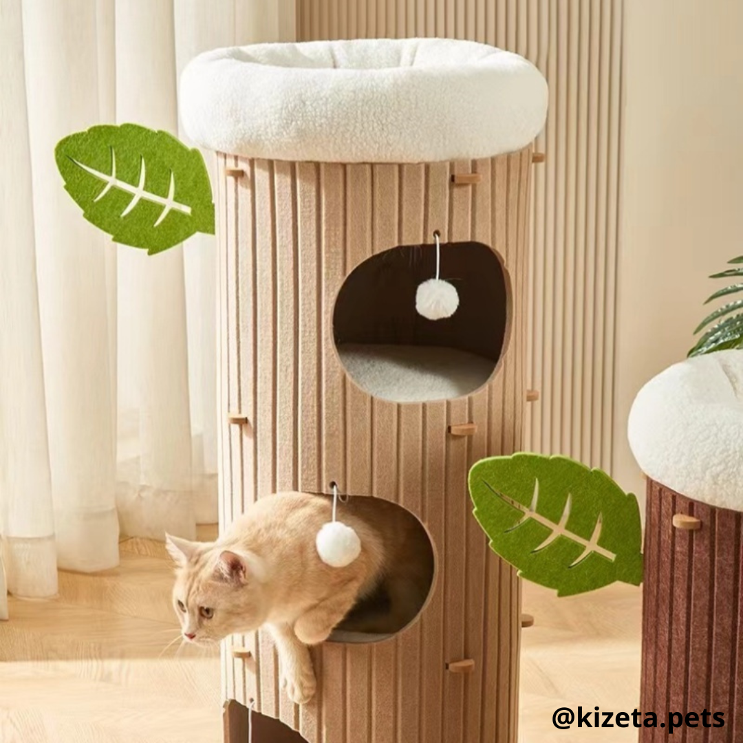 CASA/TORRE/ ÁRBOL LUXURY MULTINIVEL DE 3 PISOS PARA GATOS (CONDOMINIO)
