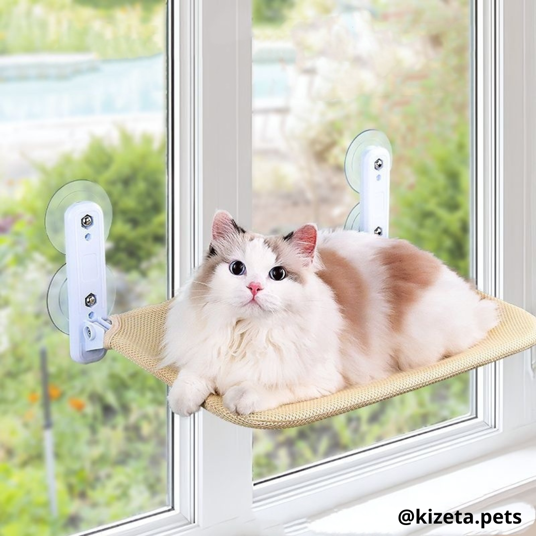 HAMACA DE VENTANA PARA GATOS MODELO CUADRANGULAR (60X30CM)