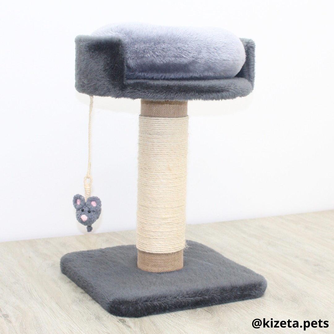 RASCADOR PARA GATO SENCILLO TORRE + CAMA (36x36x54CM)
