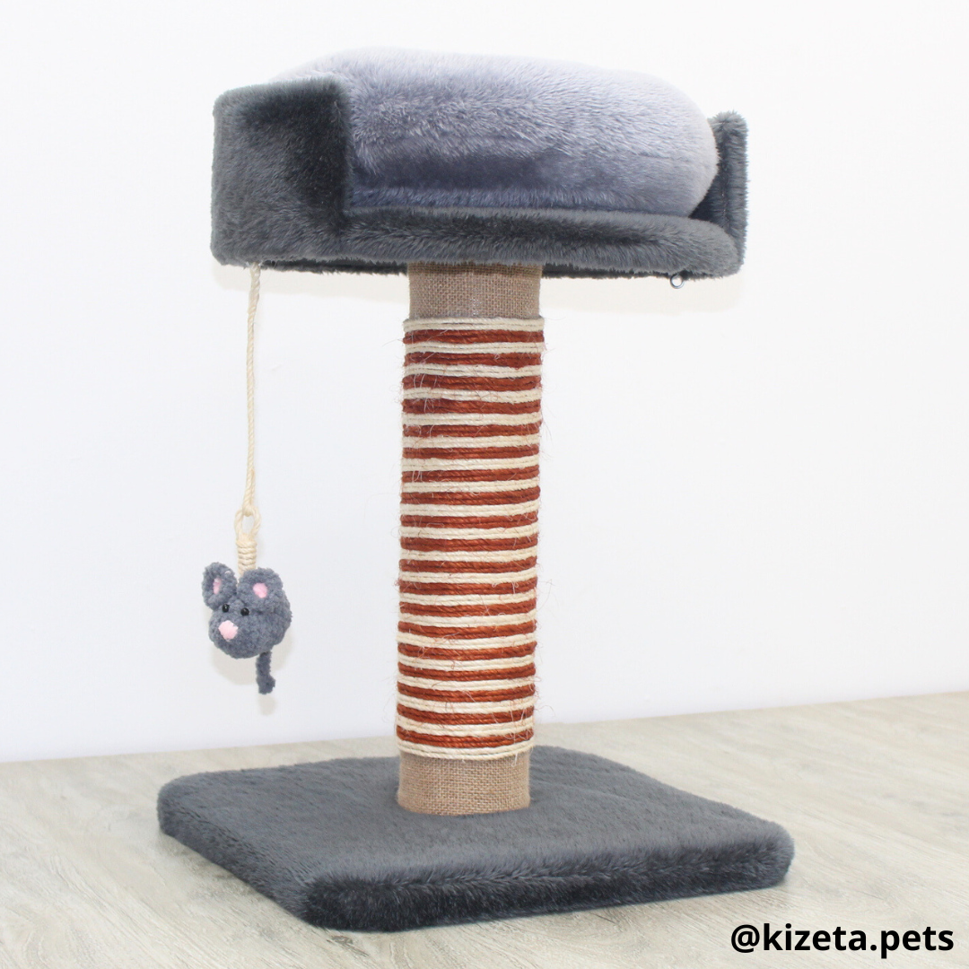 RASCADOR PARA GATO SENCILLO TORRE + CAMA (36x36x54CM)