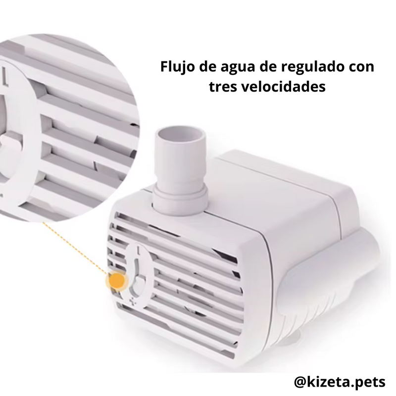 FUENTE DE AGUA DE ACERO INOXIDABLE 2,2L PARA GATOS Y PERROS